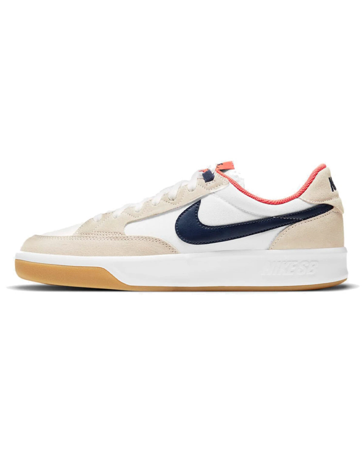 Nike SB Adversary унисекс кроссовки белые с бежевыми вставками картинка