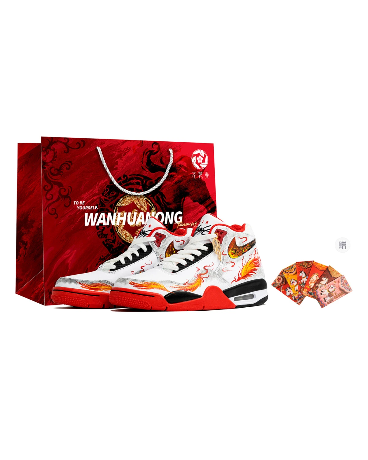 Nike Flight Legacy унисекс кроссовки средние ретро бело-красные картинка