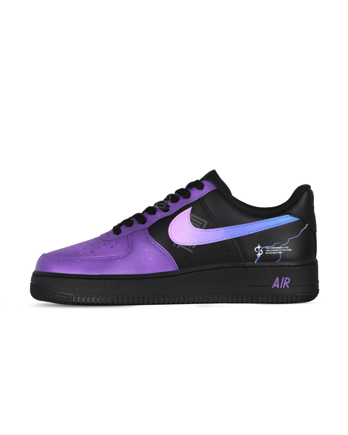 Nike Air Force 1 Galaxy Fall Black Warrior Унисекс кроссовки с амортизацией и перфорацией картинка