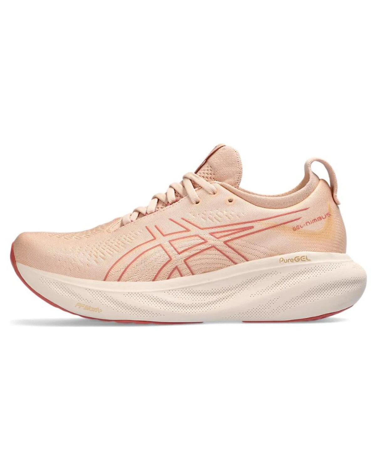 Asics GEL-Nimbus 25 женские кроссовки для бега мягкие бежевые картинка