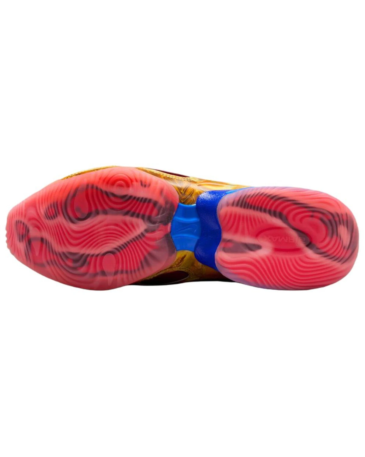 Nike Air Max Muse женские спортивные кроссовки золотые с синим и красным картинка