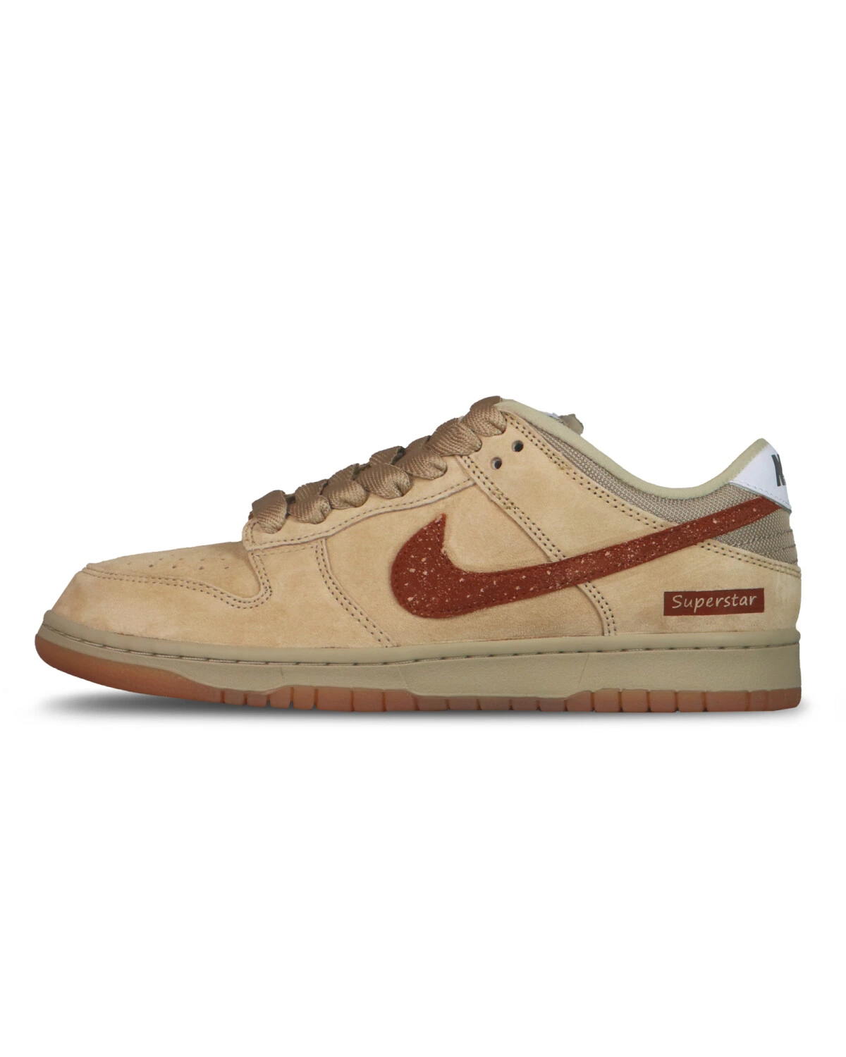 Nike Dunk SB Super unisex кроссовки коричневые с замшевой отделкой картинка