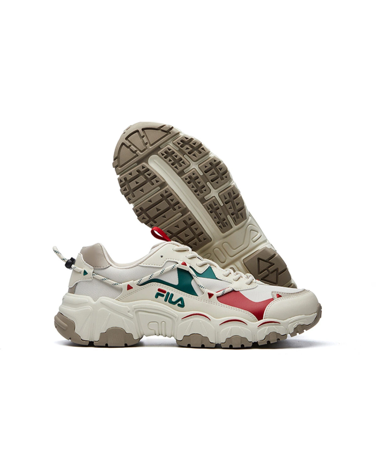 FILA Cat Claw мужские кроссовки тканевые белые с цветными вставками картинка