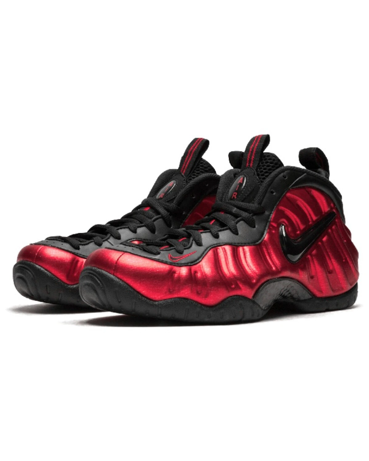 Nike Foamposite Pro University Red детские баскетбольные кроссовки красно-черные картинка