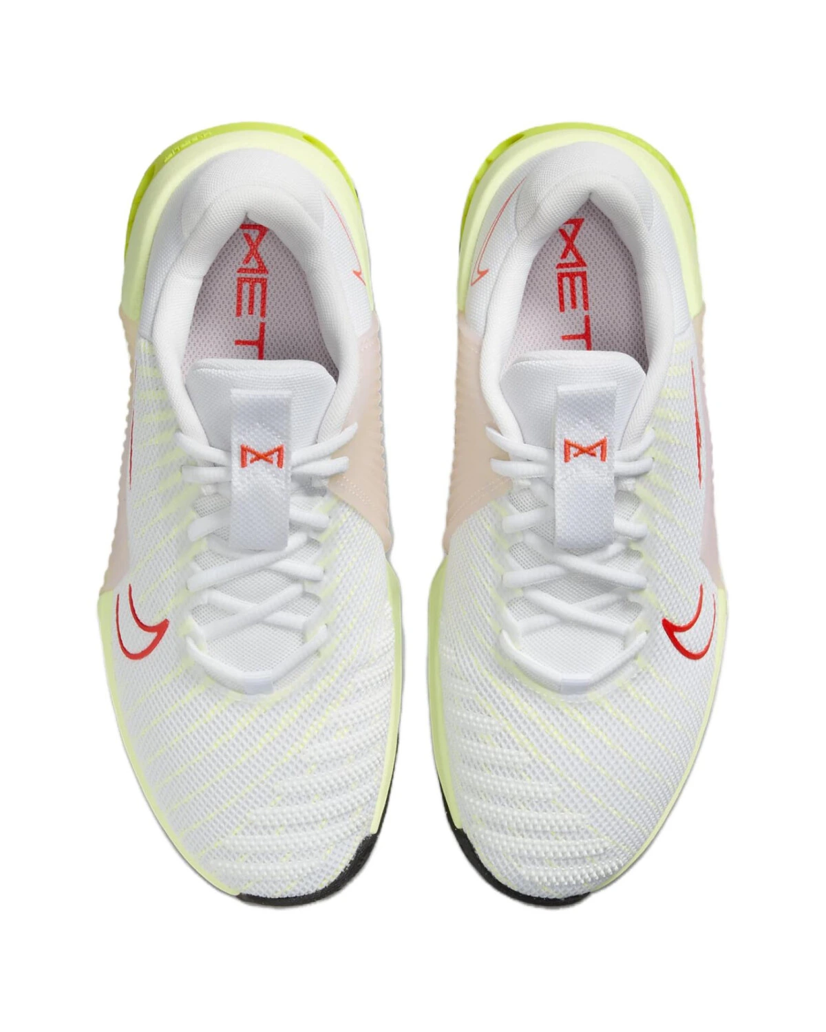 Nike Metcon 9 женские кроссовки бело-зеленые спортивные с антискользящей подошвой картинка