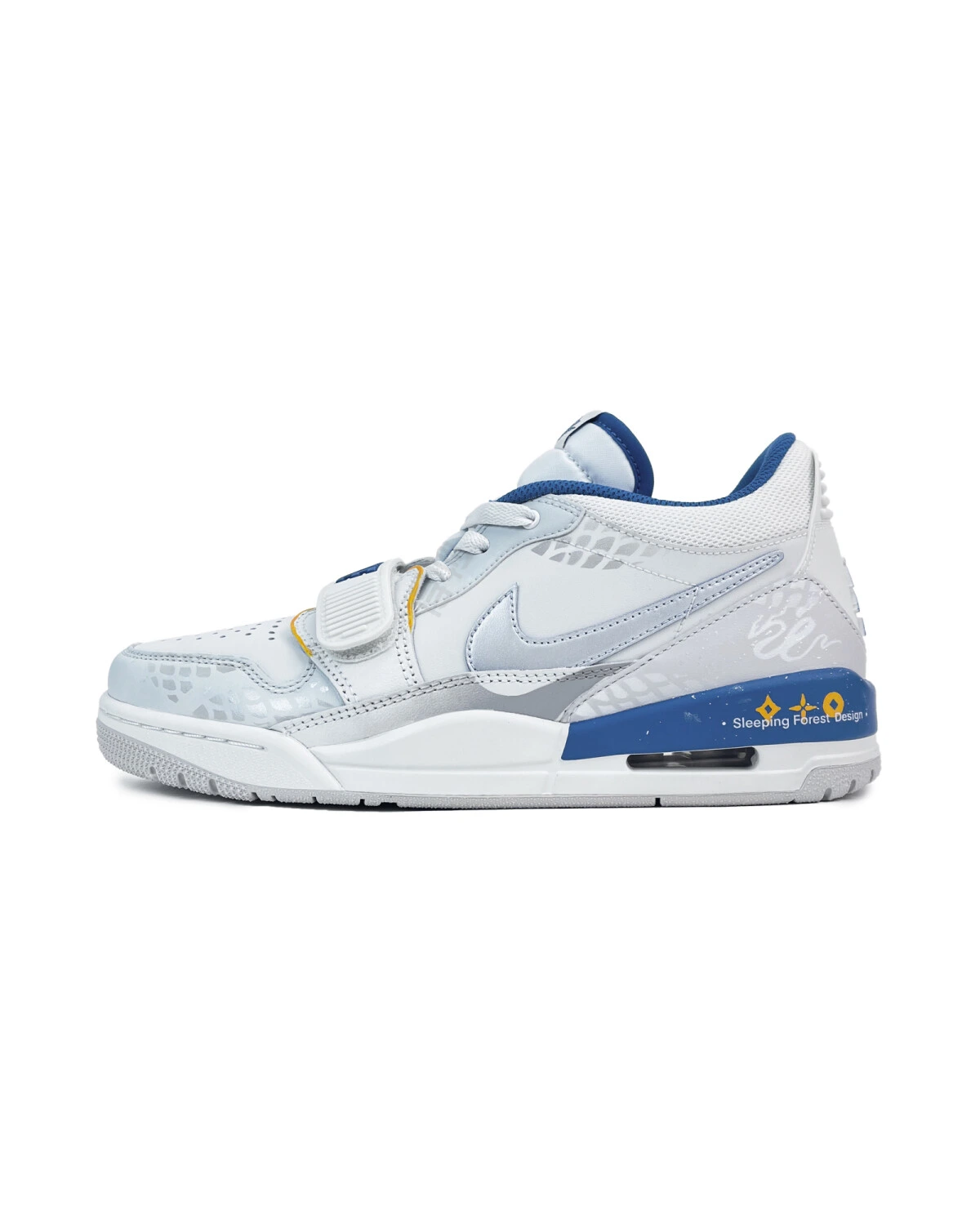 Jordan Legacy 312 мужские кроссовки сине-белые с амортизацией и узором картинка