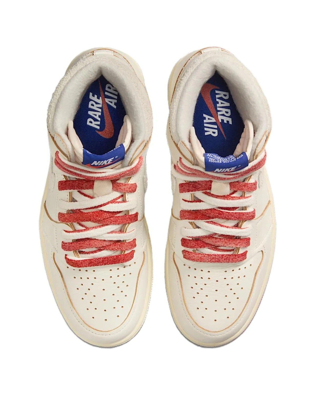 Jordan Air Jordan 1 High OG “Sail/Cinnabar” женские кроссовки высокие бежевые картинка