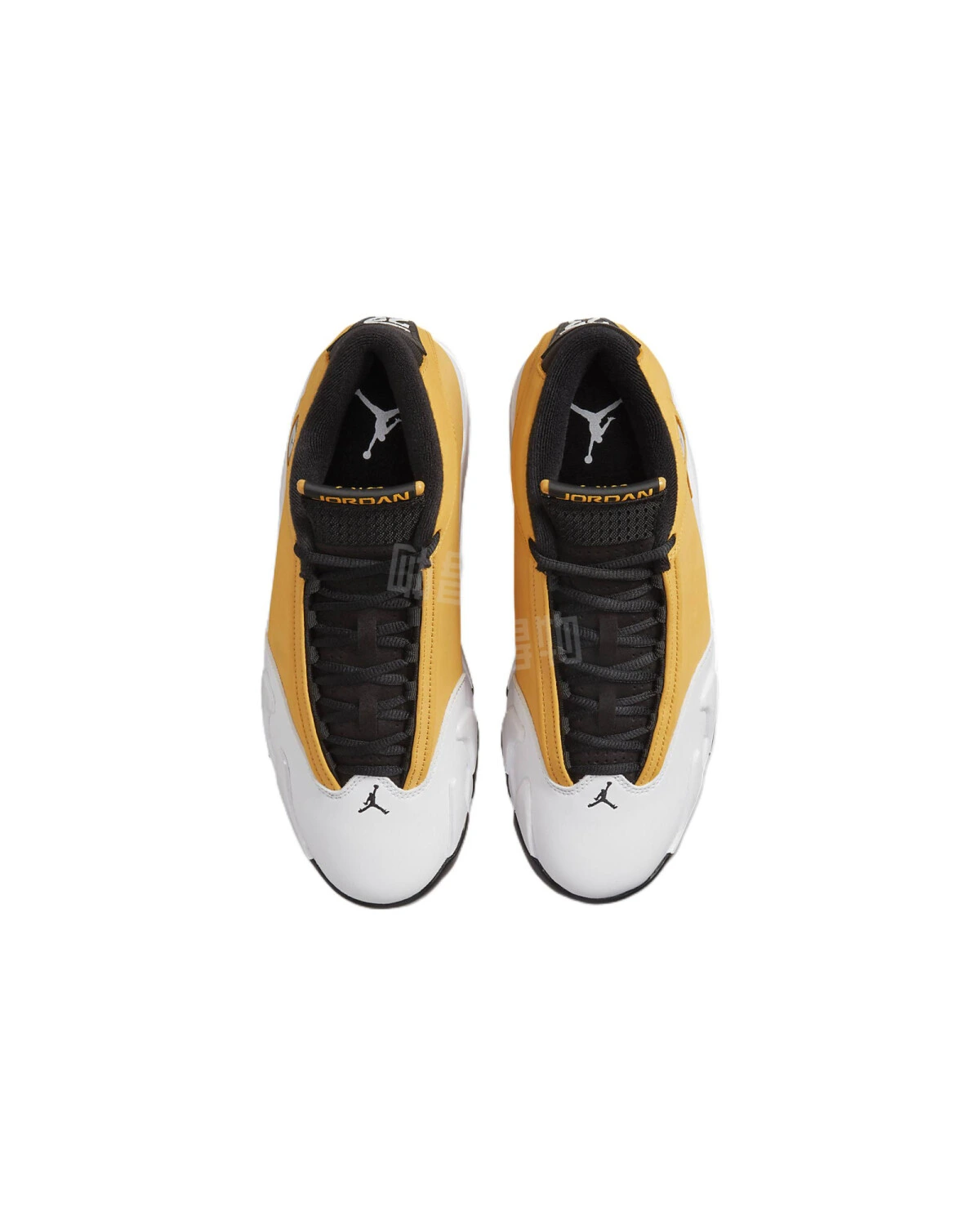 Jordan Air Jordan 14 Retro "Ginger" мужские кроссовки черно-белые с желтым картинка