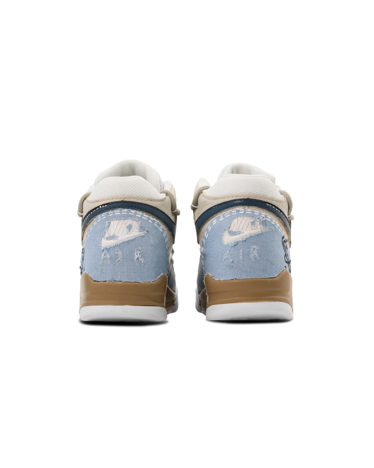 Nike Flight Legacy unisex кроссовки средние ретро баскетбольные сине-коричневые картинка