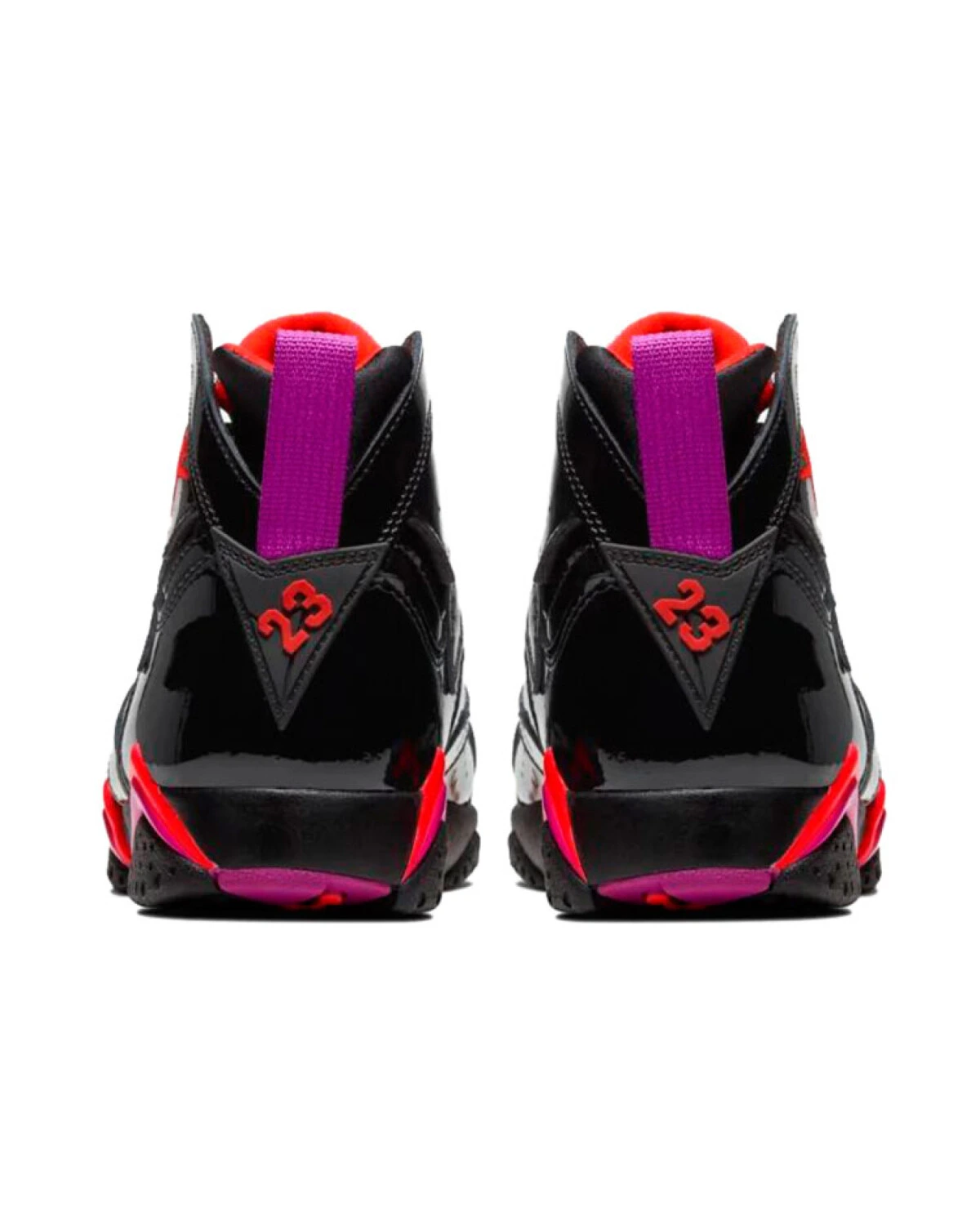 Jordan Air Jordan 7 женские высокие кроссовки чёрные с красными деталями картинка