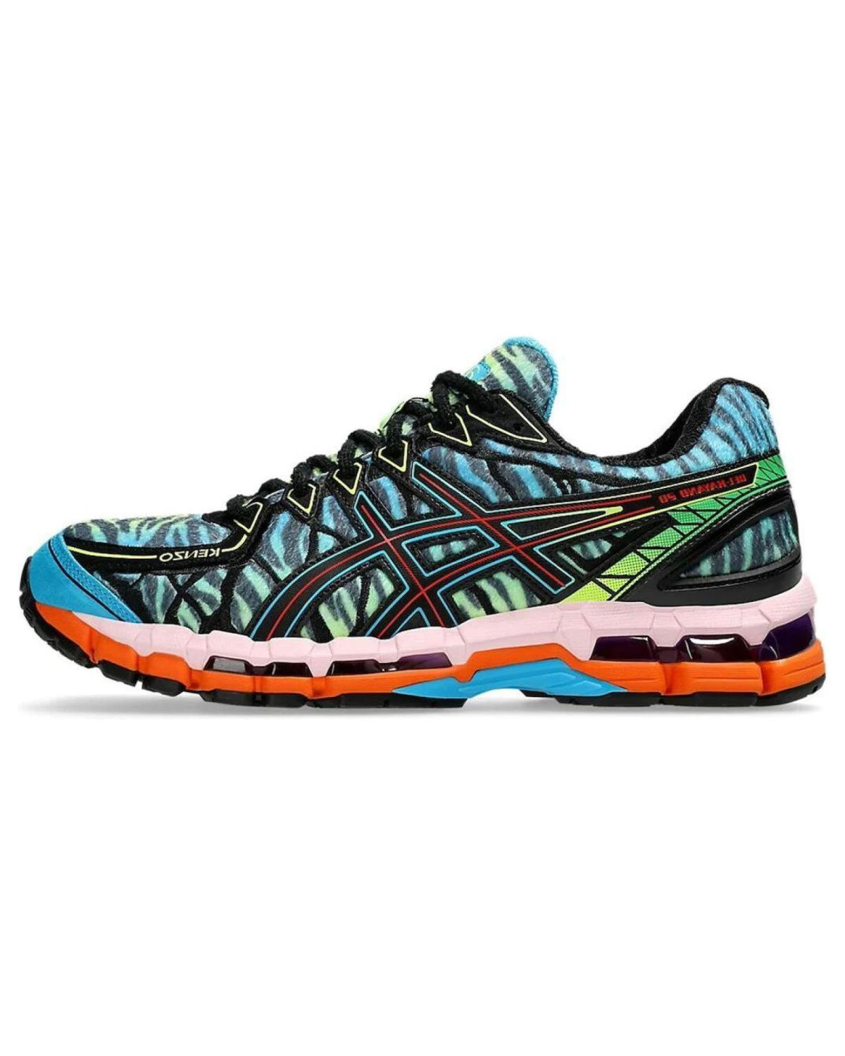 Asics Gel-Kayano20 мужские кроссовки спортивные сине-красные тканевые картинка