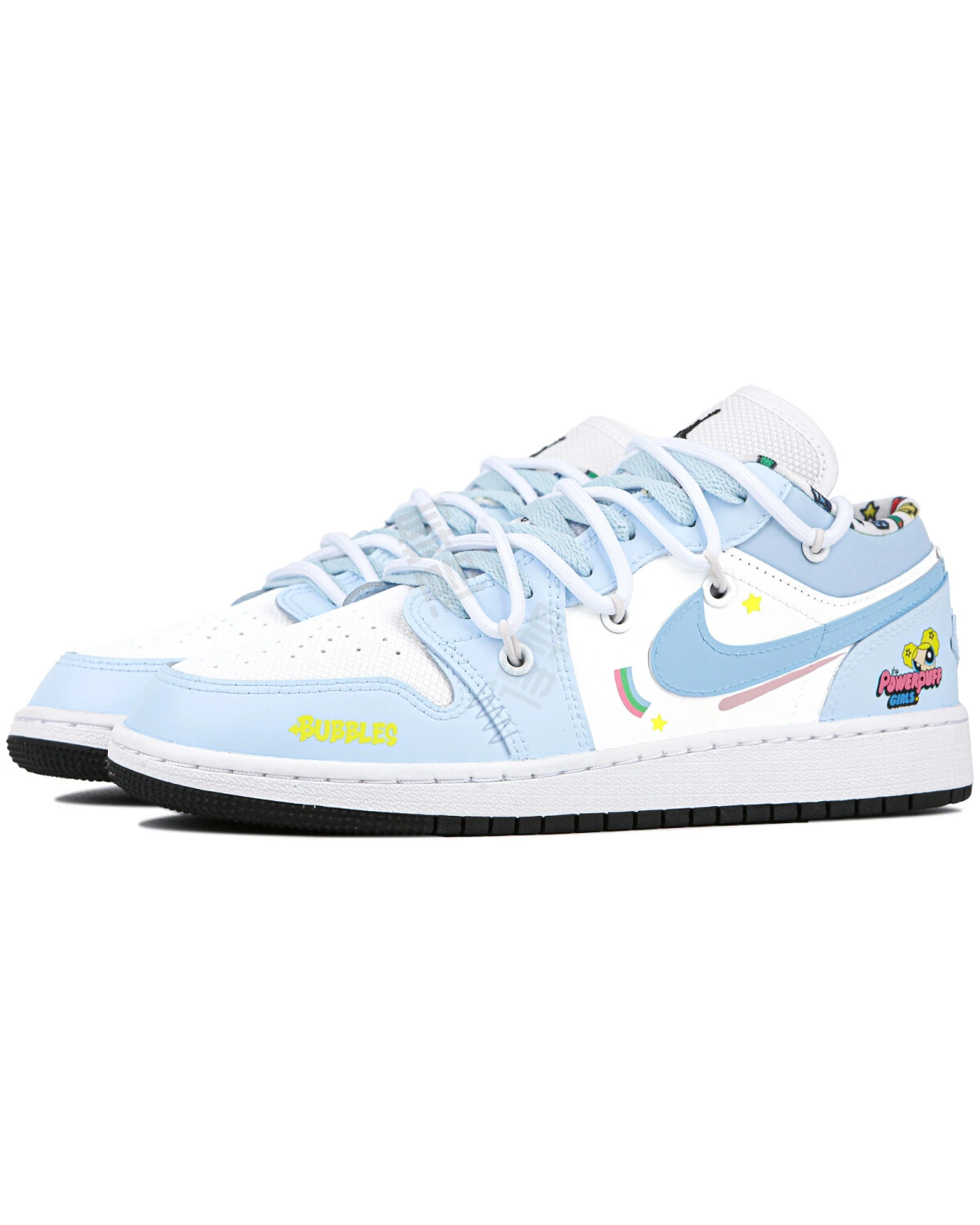 Jordan Air Jordan 1 Low женские кроссовки синие с белыми вставками картинка