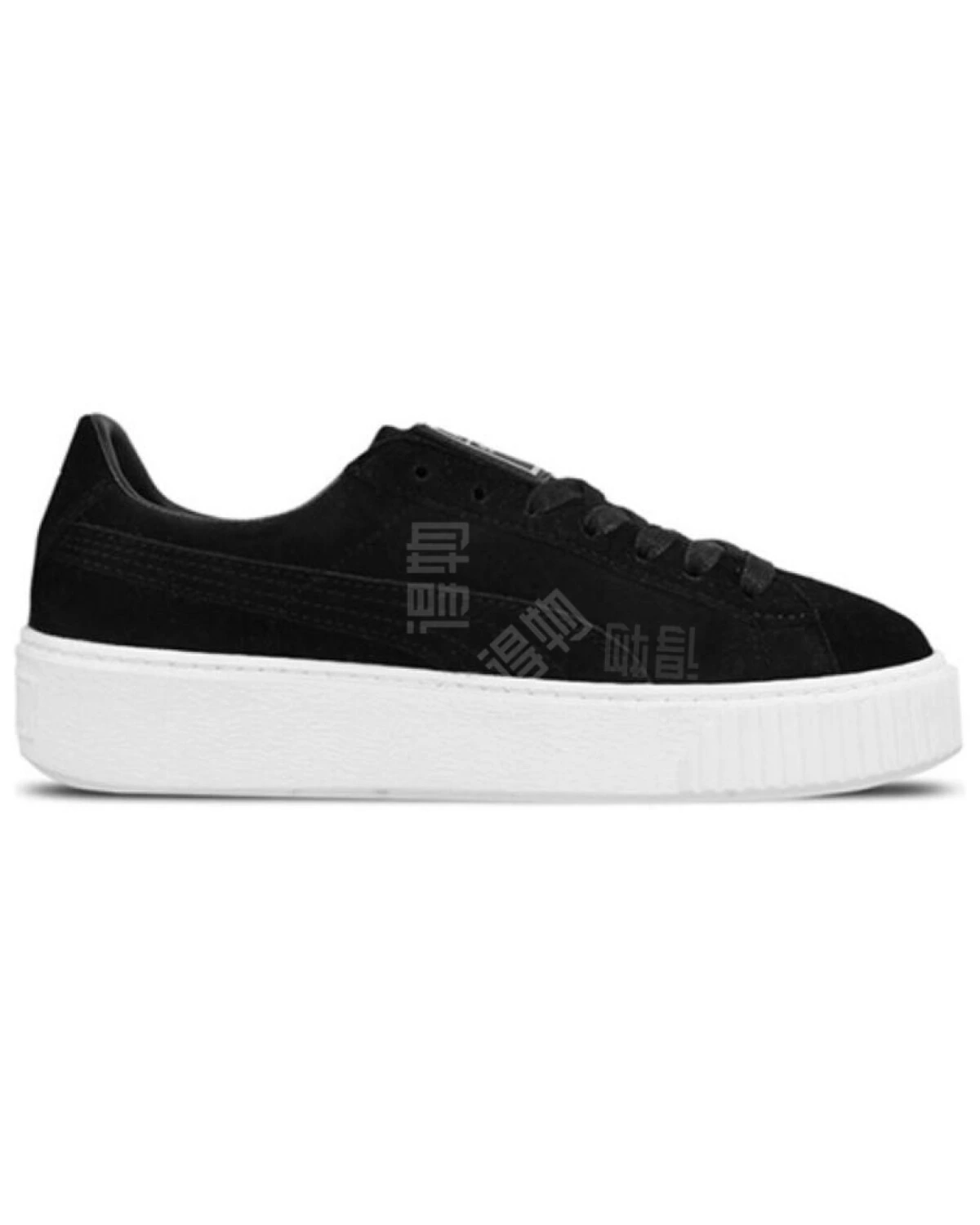 PUMA Platform Suede кеды черные замшевые на платформе картинка