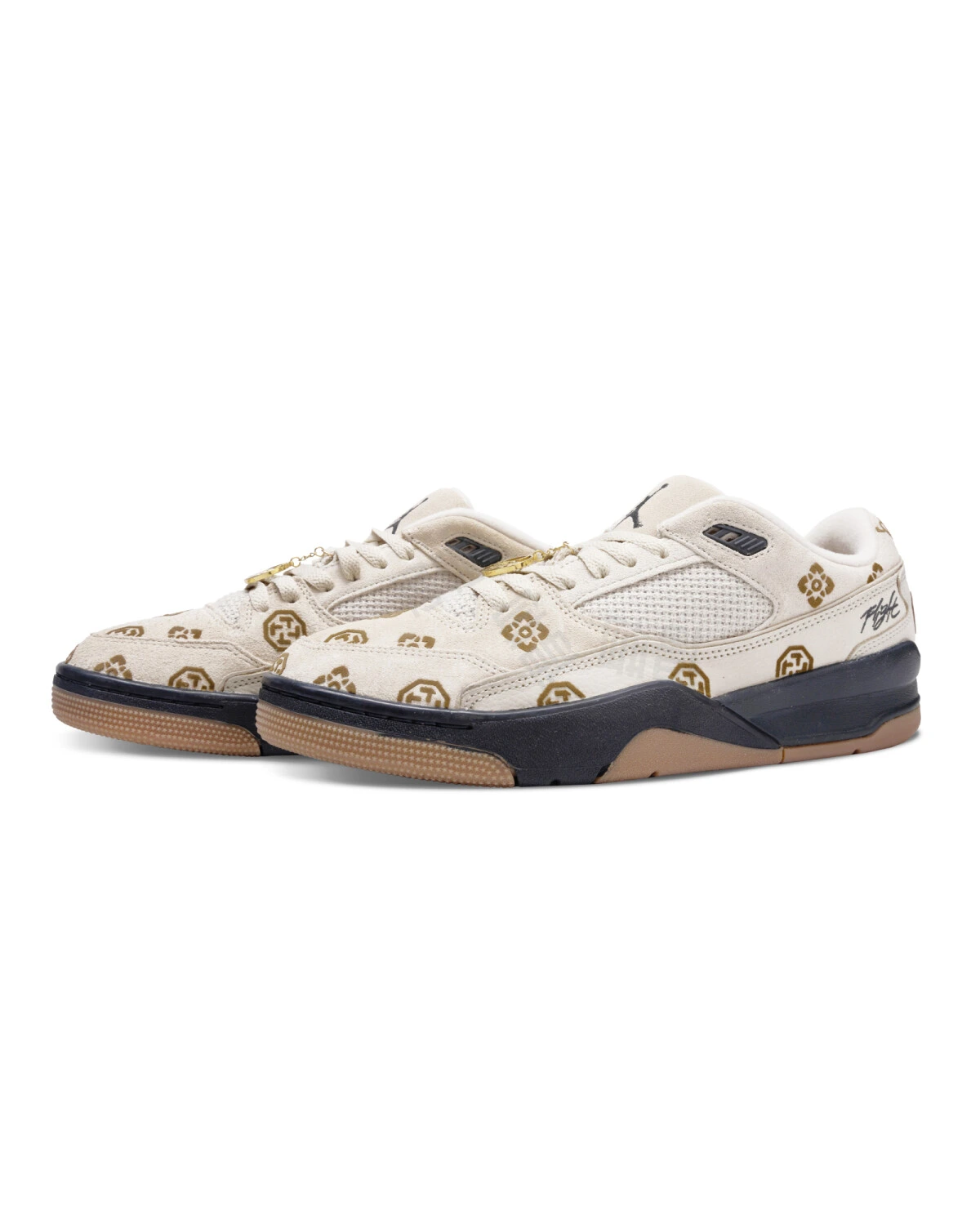 Jordan FLIGHT COURT Mocha Mandala unisex кроссовки вельвет коричневый картинка