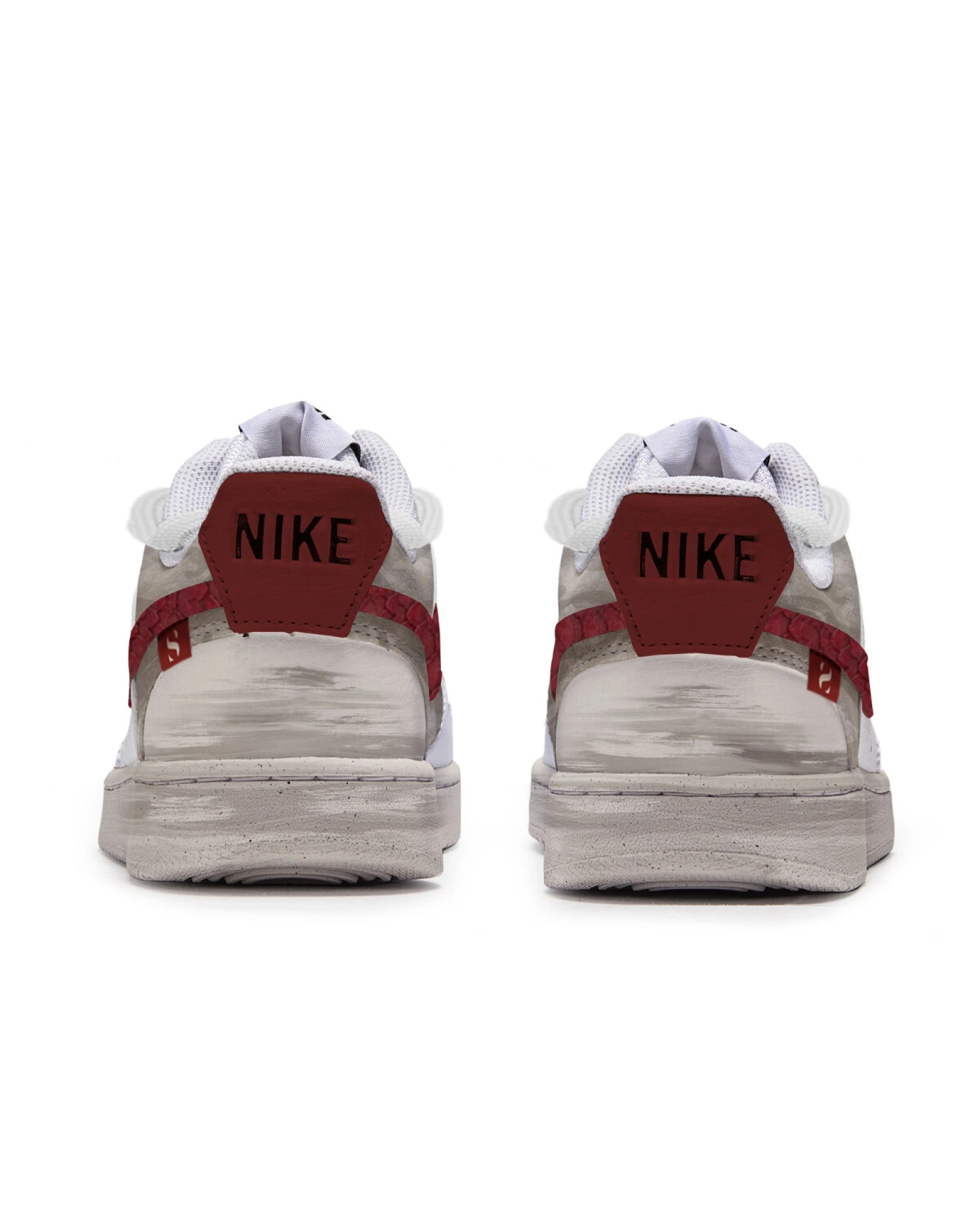 Nike Court Vision P.M.S мужские кеды синтетические коричнево-белые картинка