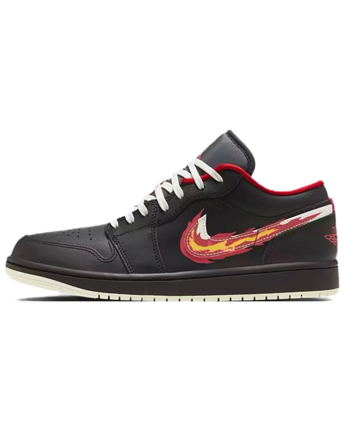 Jordan Air Jordan 1 унисекс кроссовки кожаные чёрно-красные картинка