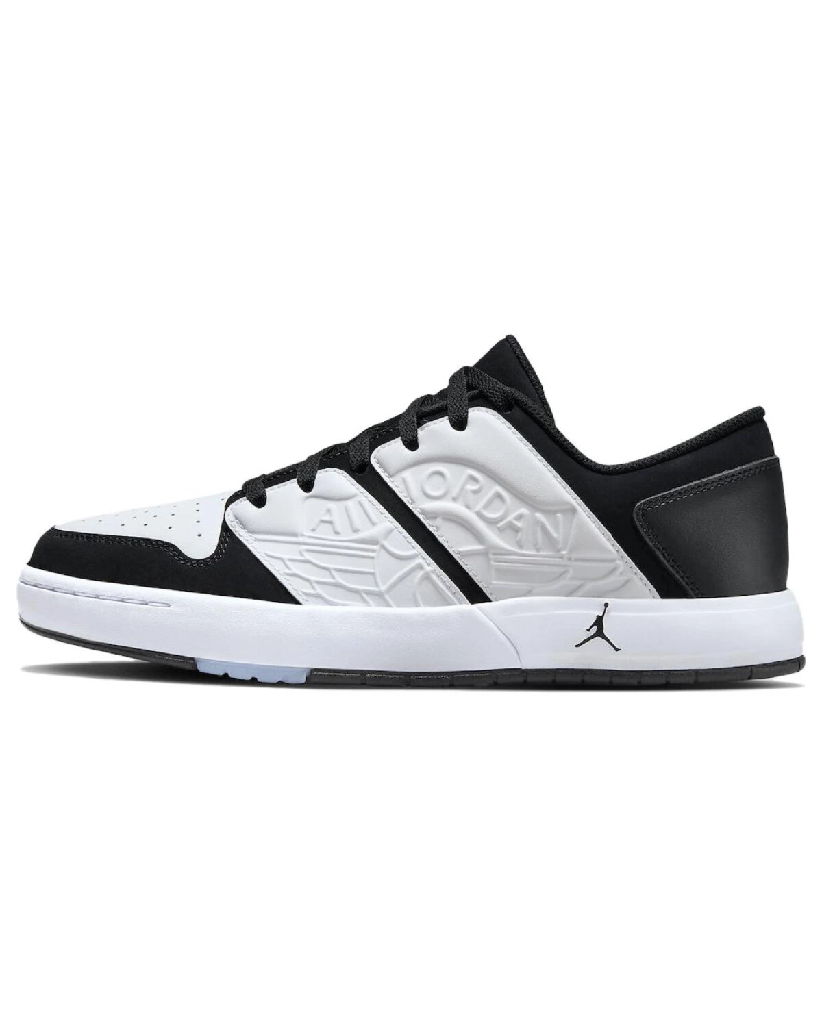 Jordan Nu Retro 1 мужские кроссовки черно-белые кожаные картинка