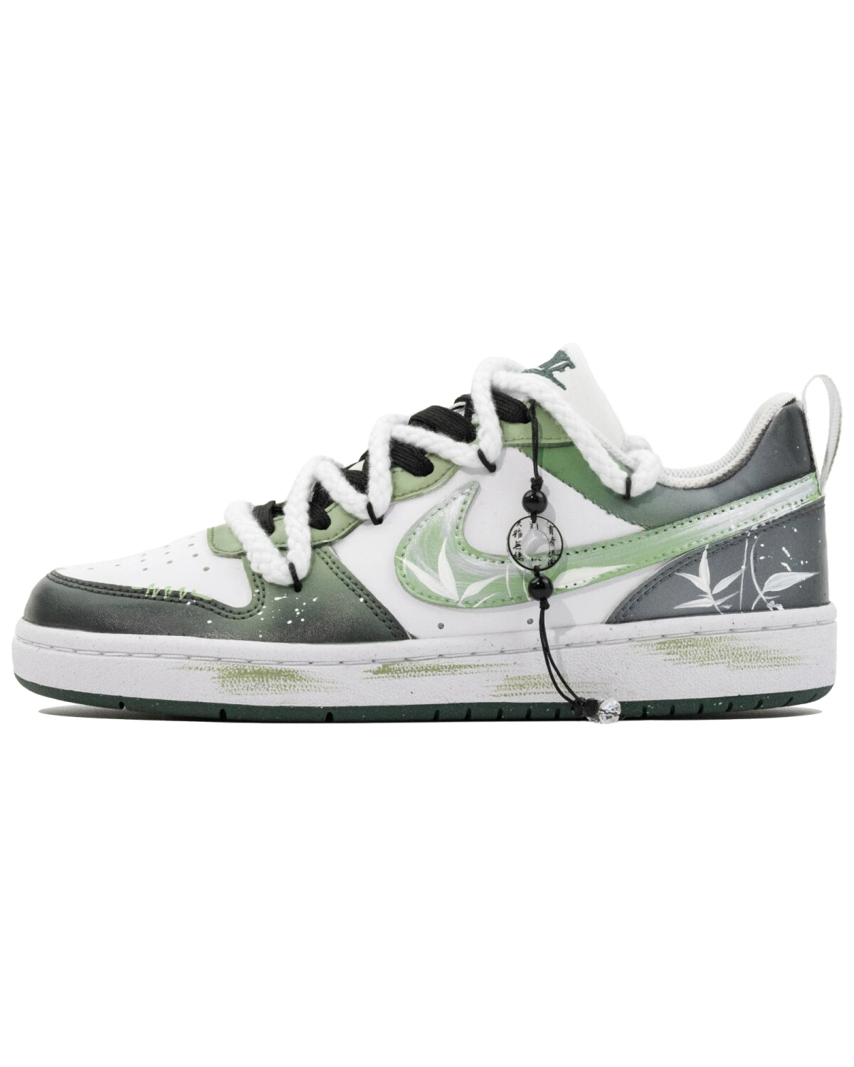 Nike Court Borough детские кеды зеленые воздухопроницаемые картинка