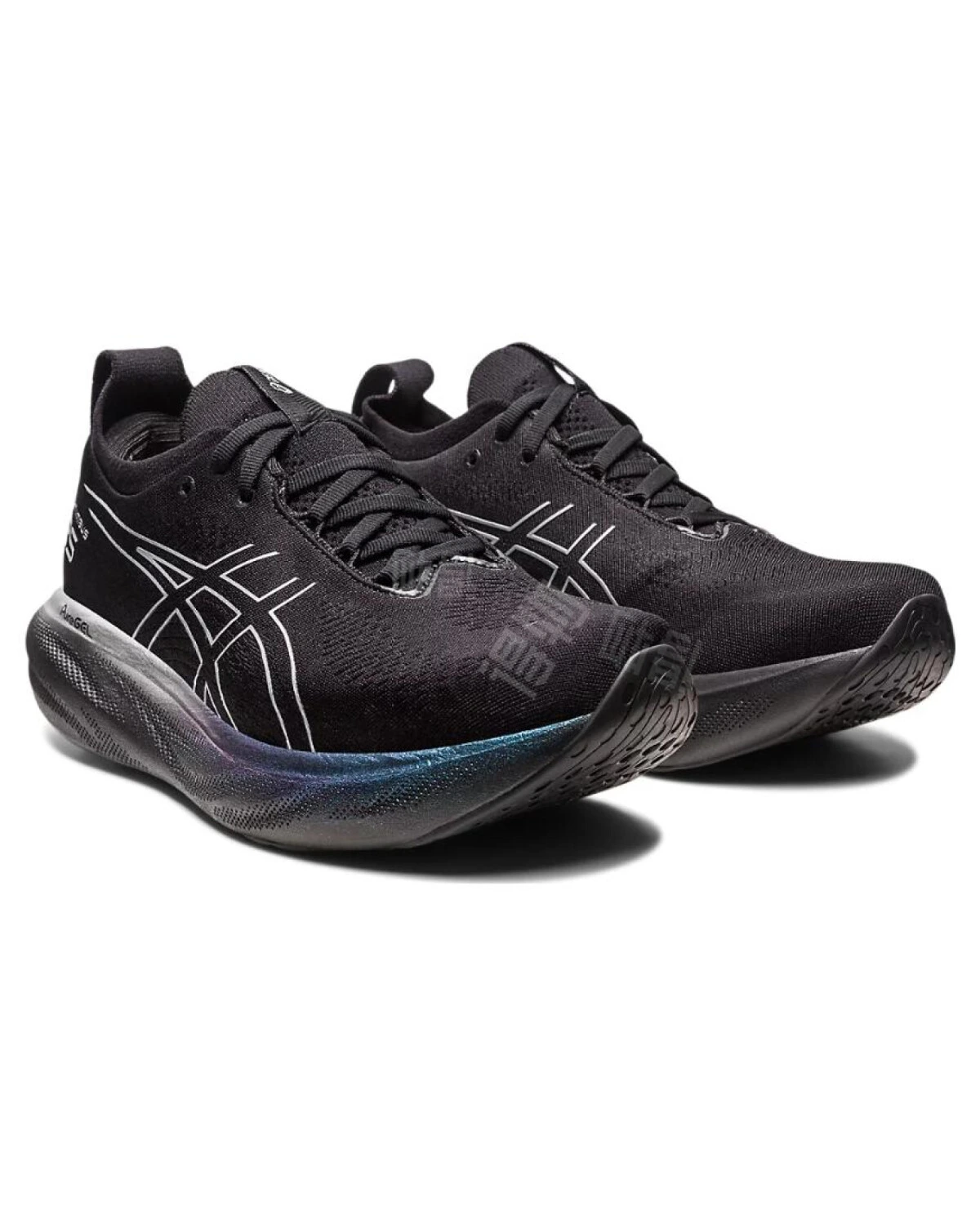 Asics GEL-Nimbus 25 женские спортивные кроссовки черно-синие с амортизацией картинка