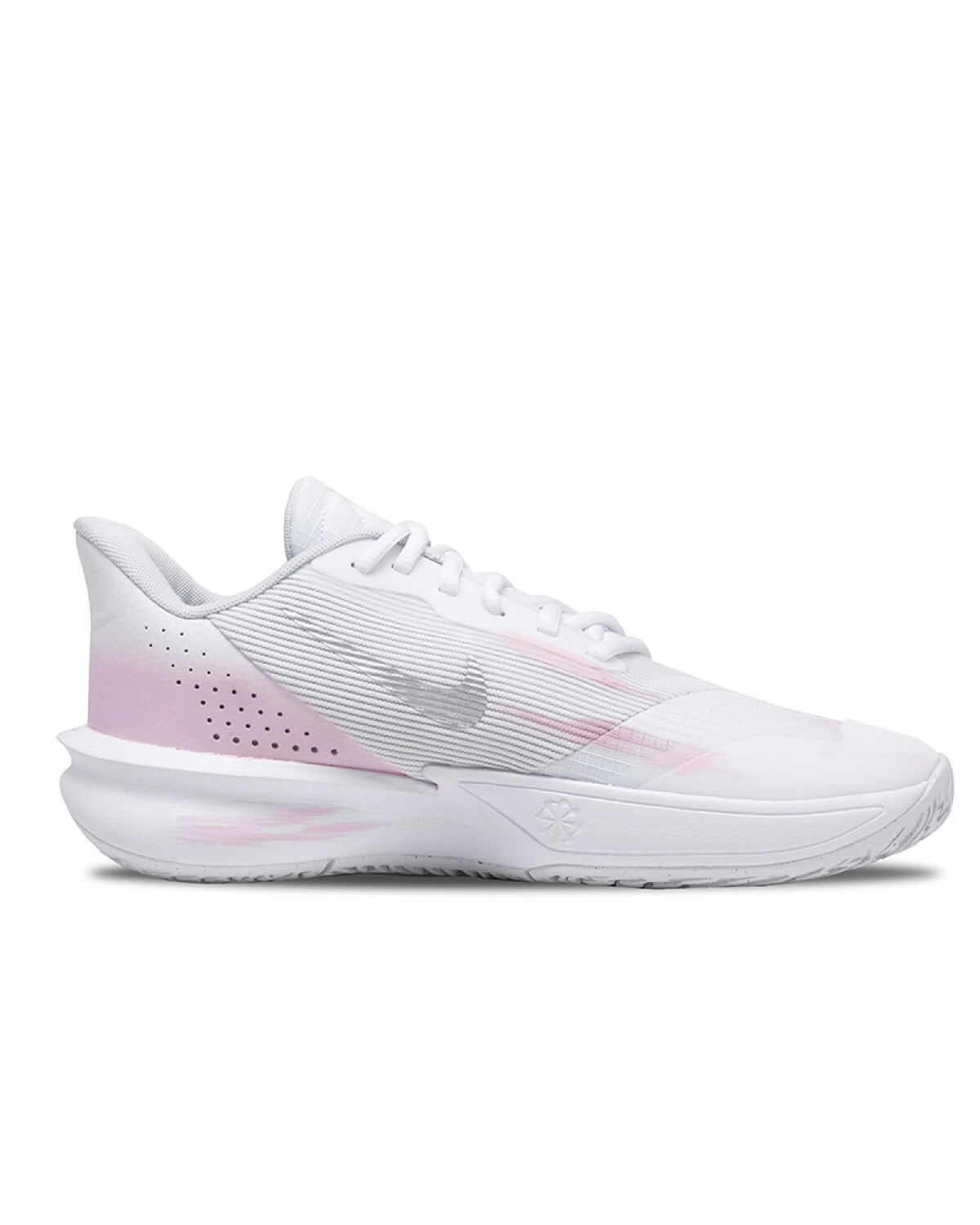 Nike Precision 7 Unisex баскетбольные кроссовки бело-розовые с художественным принтом картинка