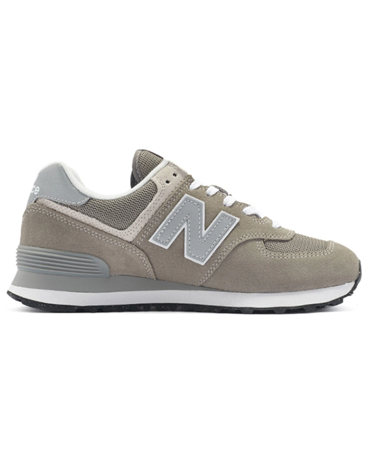 New Balance 574 унисекс кроссовки бежевые из ткани и замши дышащие картинка