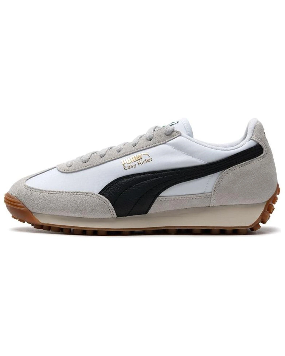 PUMA Easy Rider Vintage унисекс кроссовки из синтетики серо-белые с черным картинка