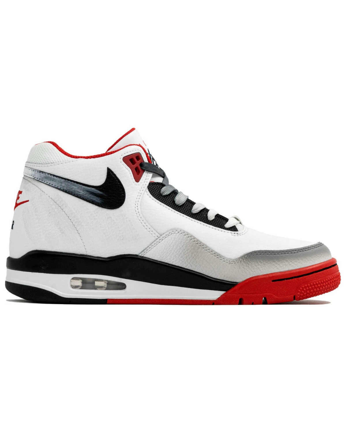 Nike Flight Legacy unisex баскетбольные кроссовки черно-белые с красными акцентами картинка