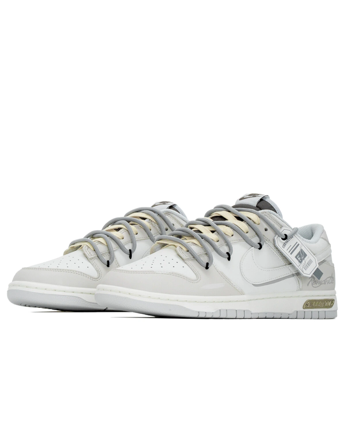 Nike Dunk Romantic мужские кроссовки серо-белые картинка