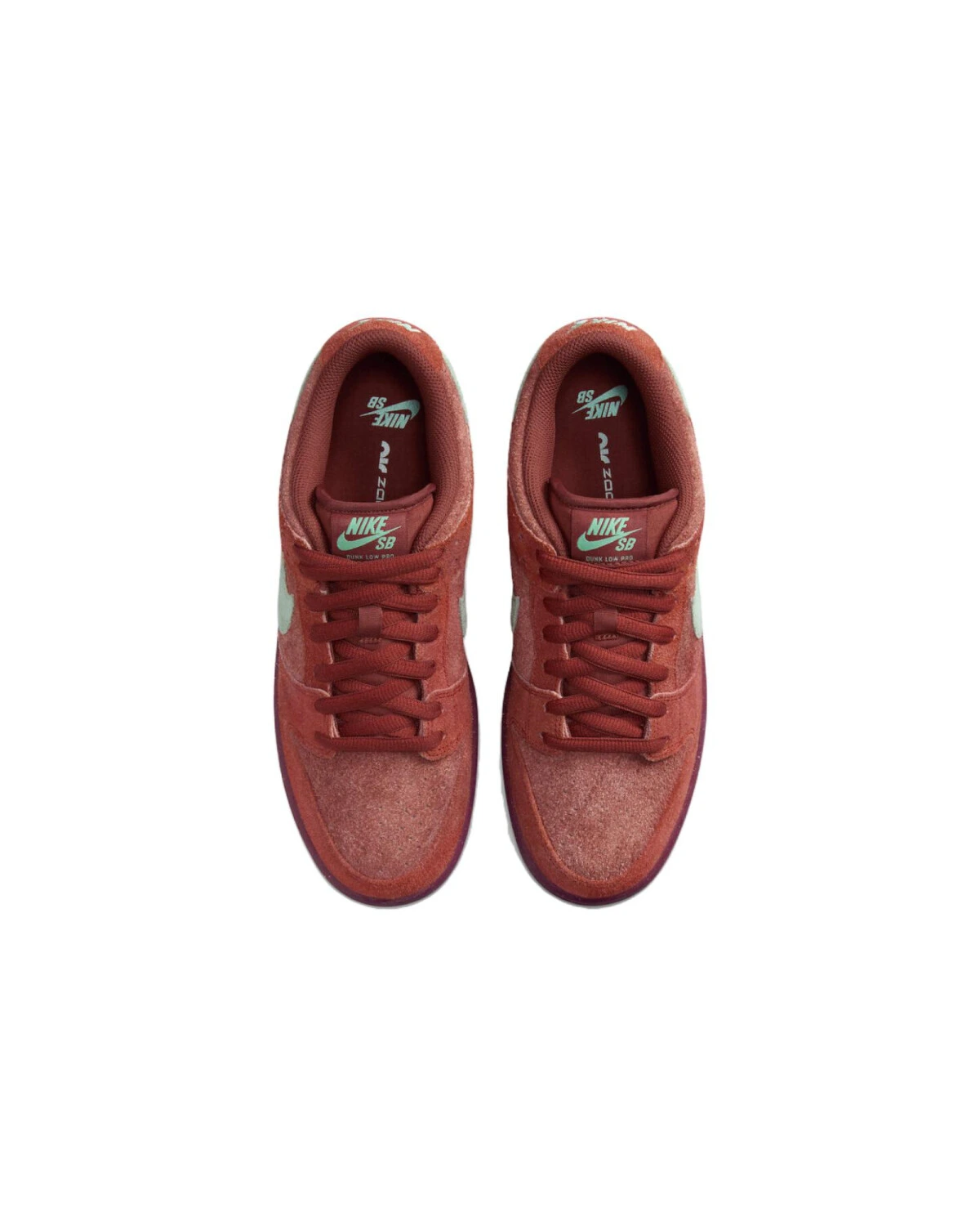 Nike Dunk SB кроссовки из замши красно-белые картинка