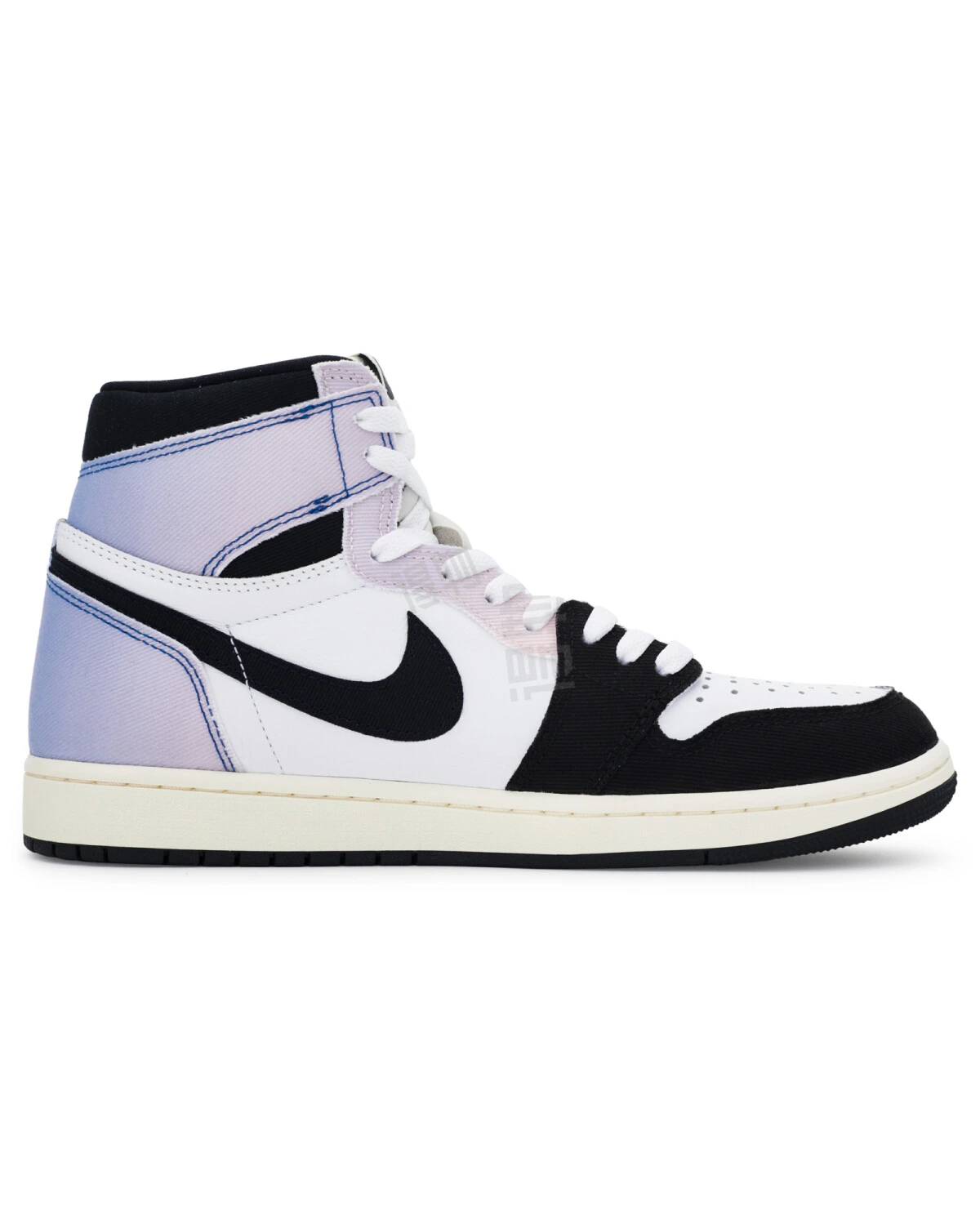 Jordan Air Jordan 1 мужские высокие кроссовки черно-белые с оранжево-фиолетовыми деталями картинка