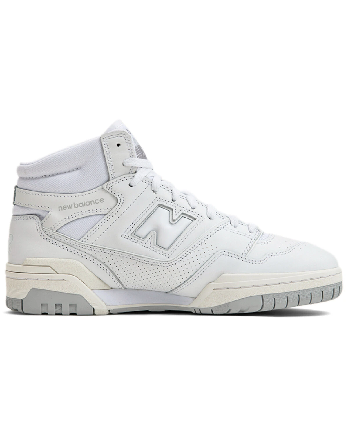 New Balance NB 650 унисекс кроссовки высокие белые кожаные картинка
