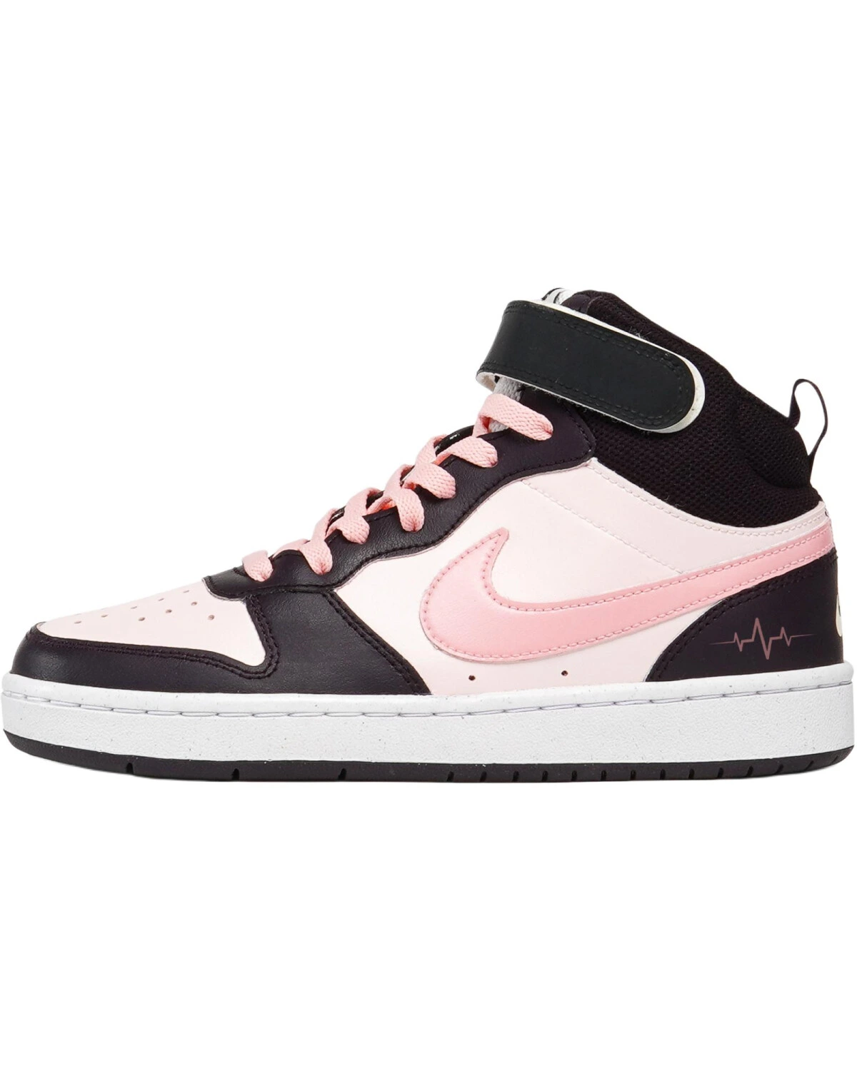 Nike Court Borough 2 детские кроссовки высокие розовые картинка