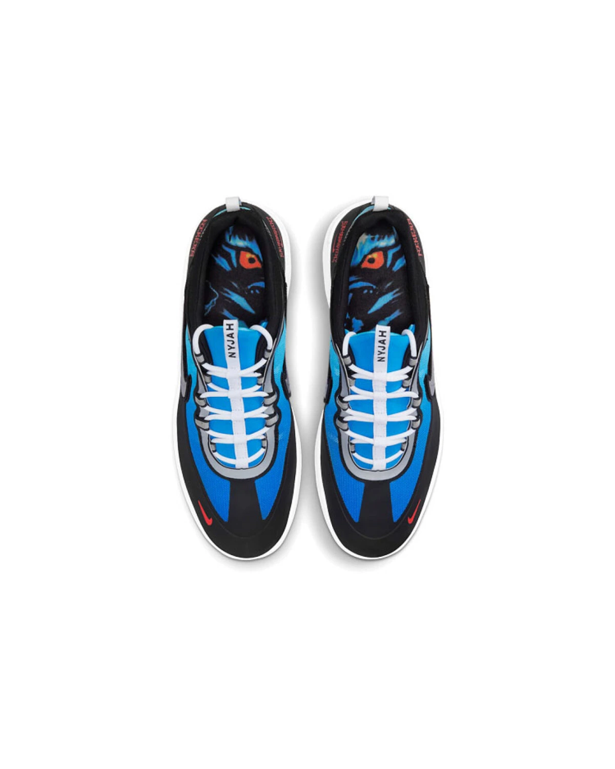 Nike Nyjah Free 2 унисекс кроссовки черно-синие с 3M-рефлективными элементами картинка