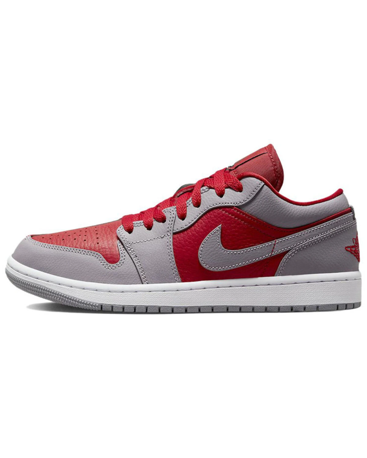 Jordan Air Jordan 1 low se "split" женские кроссовки красно-серые кожаные картинка