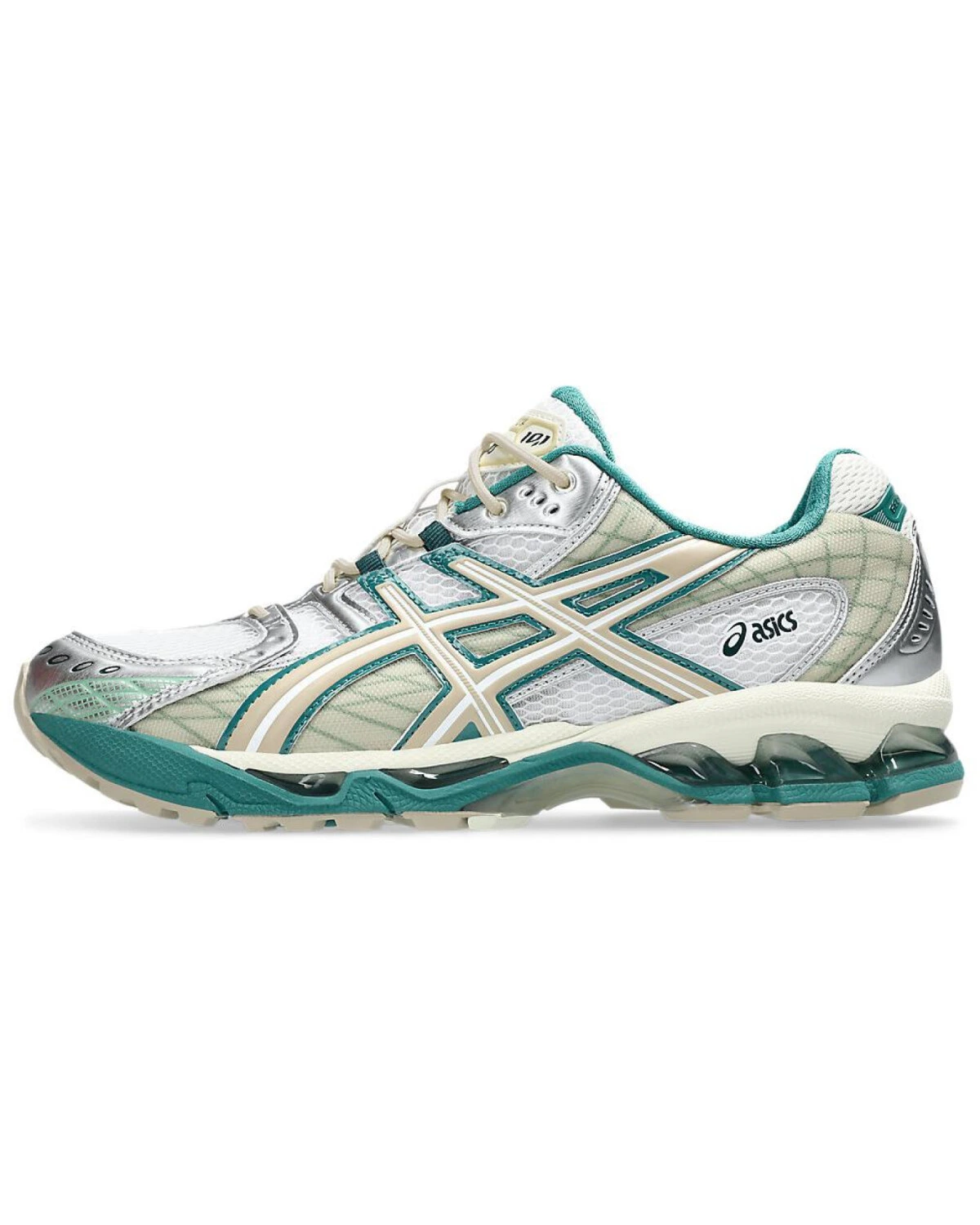 Asics GEL-Nimbus 10.1 унисекс кроссовки сетчатые бело-зеленые картинка
