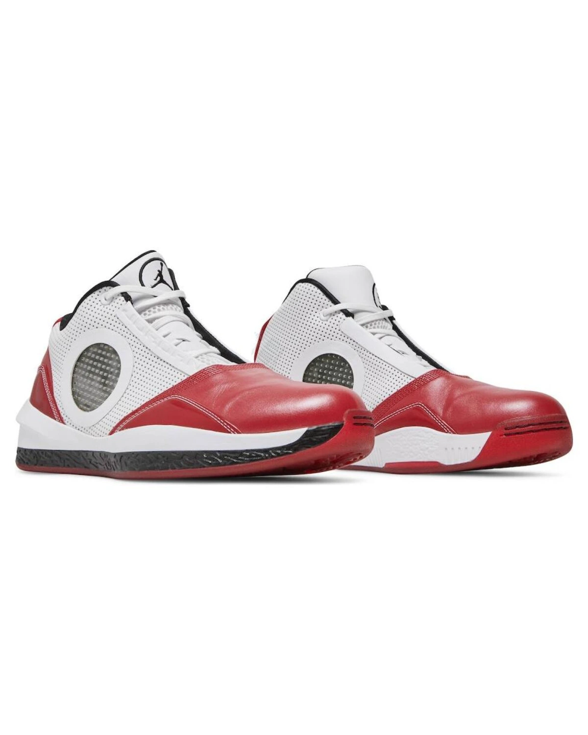 Jordan Air Jordan 2010 Details мужские спортивные кроссовки кожаные красно-белые-чёрные картинка