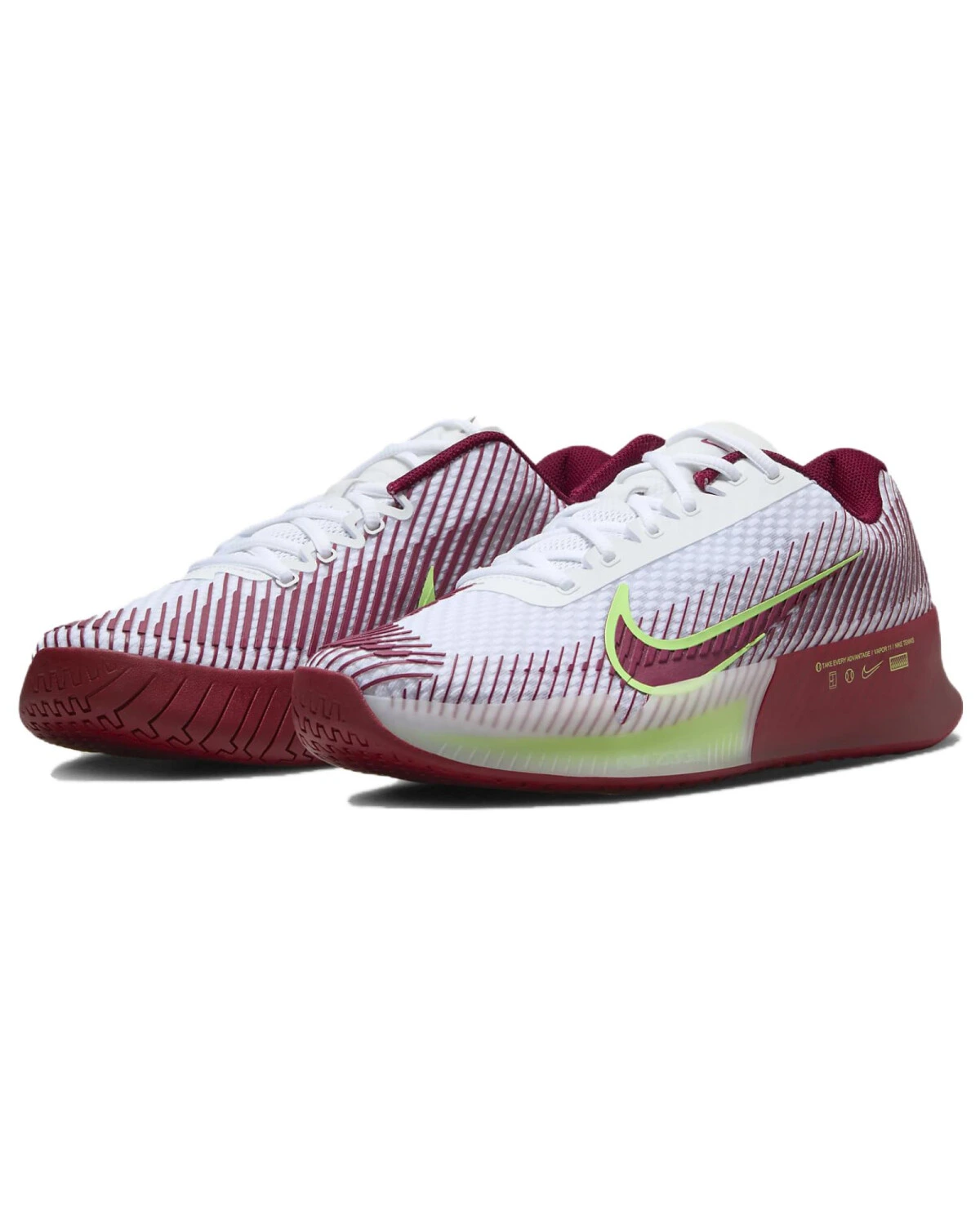 Nike Air ZOOM Vapor 11 унисекс кроссовки теннисные красно-белые картинка