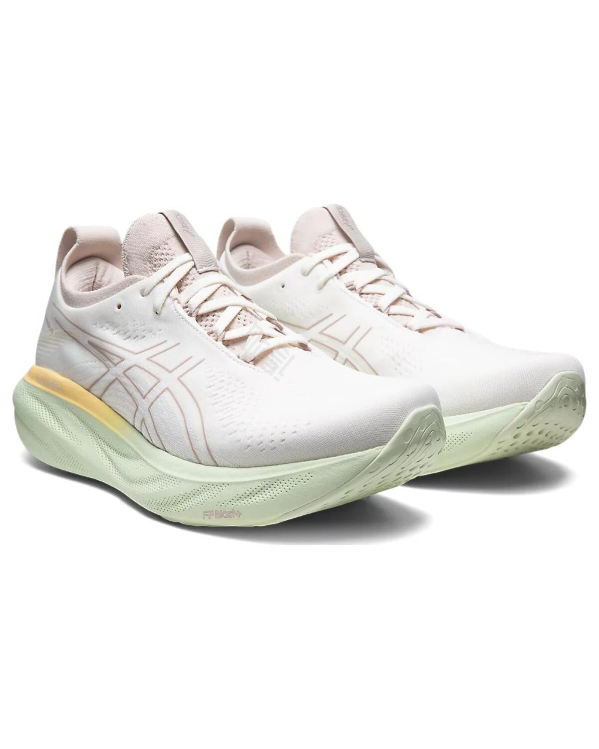 Asics GEL-Nimbus 25 мужские кроссовки для марафона серо-желто-зеленые картинка