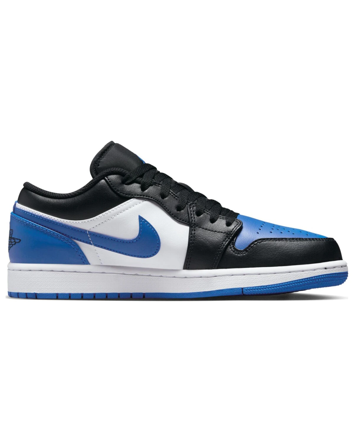 Jordan Air Jordan 1 унисекс кроссовки кожаные черно-белые с синим картинка