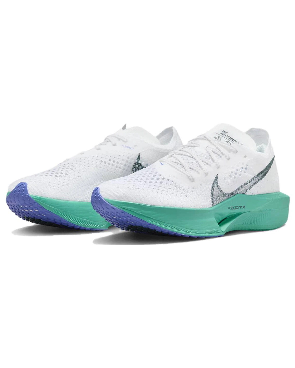 Nike ZoomX Vaporfly Next% 3 унисекс спортивные кроссовки для бега бело-зелёные картинка