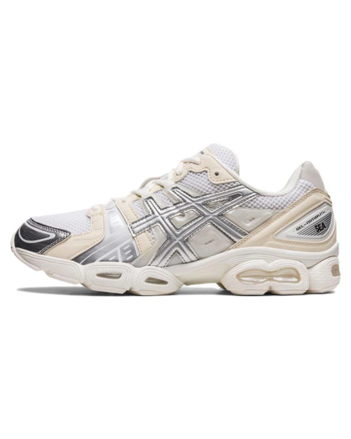 WIND AND SEA x Asics GEL-Nimbus 9 кроссовки белые с серебром картинка