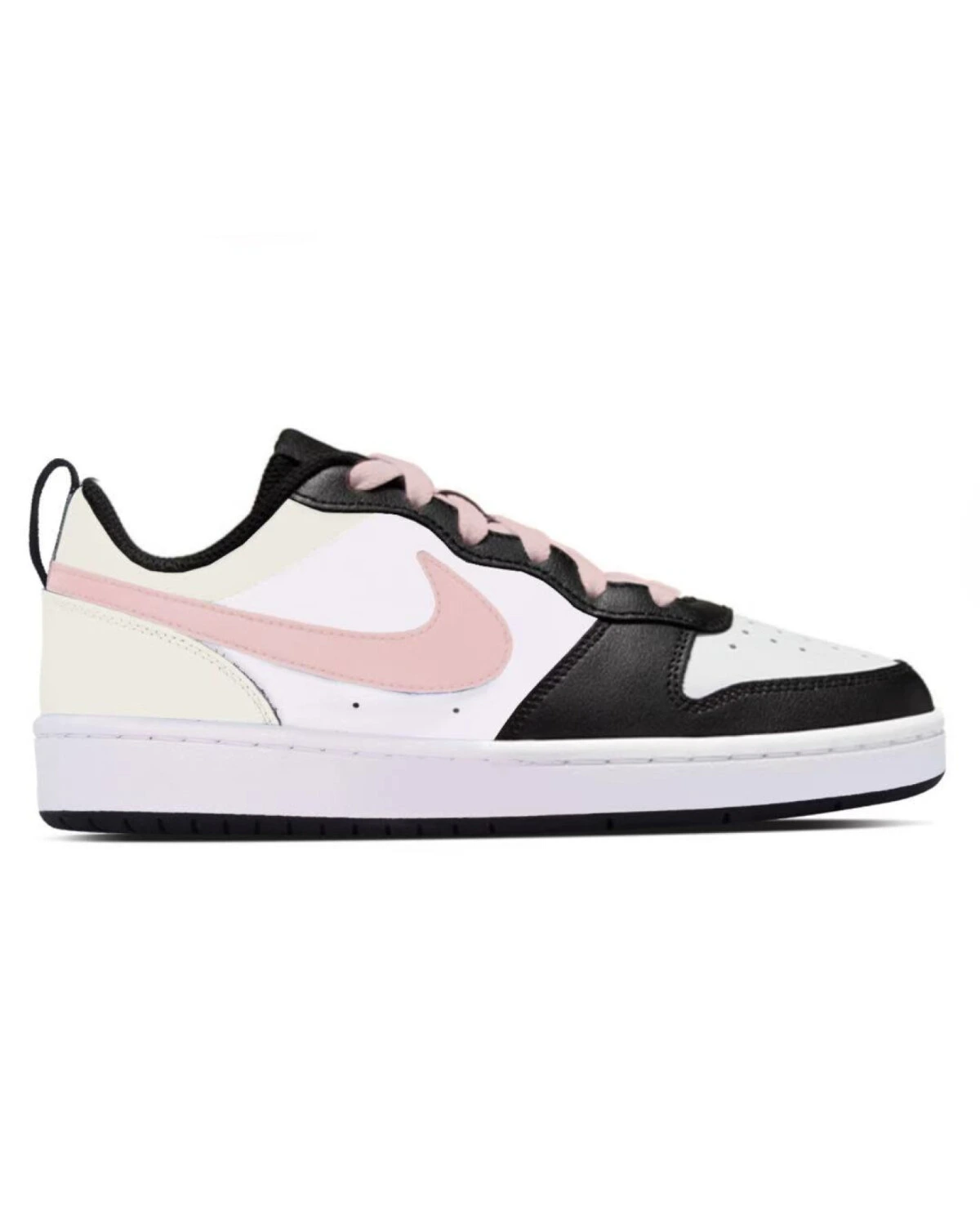 Nike Court Borough MAT детские кеды черно-розовые картинка