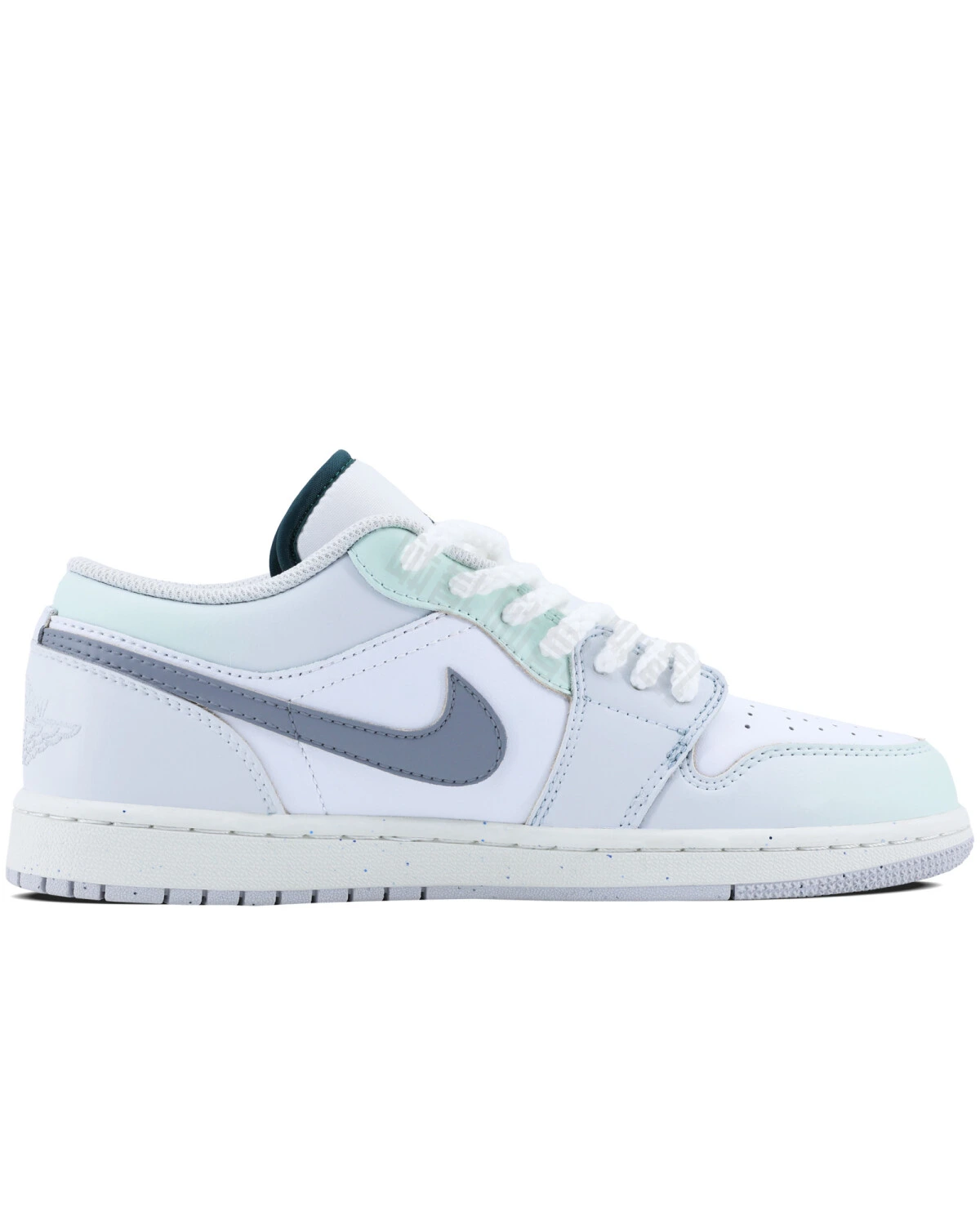 Jordan Air Jordan 1 мужские кроссовки сине-белые с зеленым акцентом картинка
