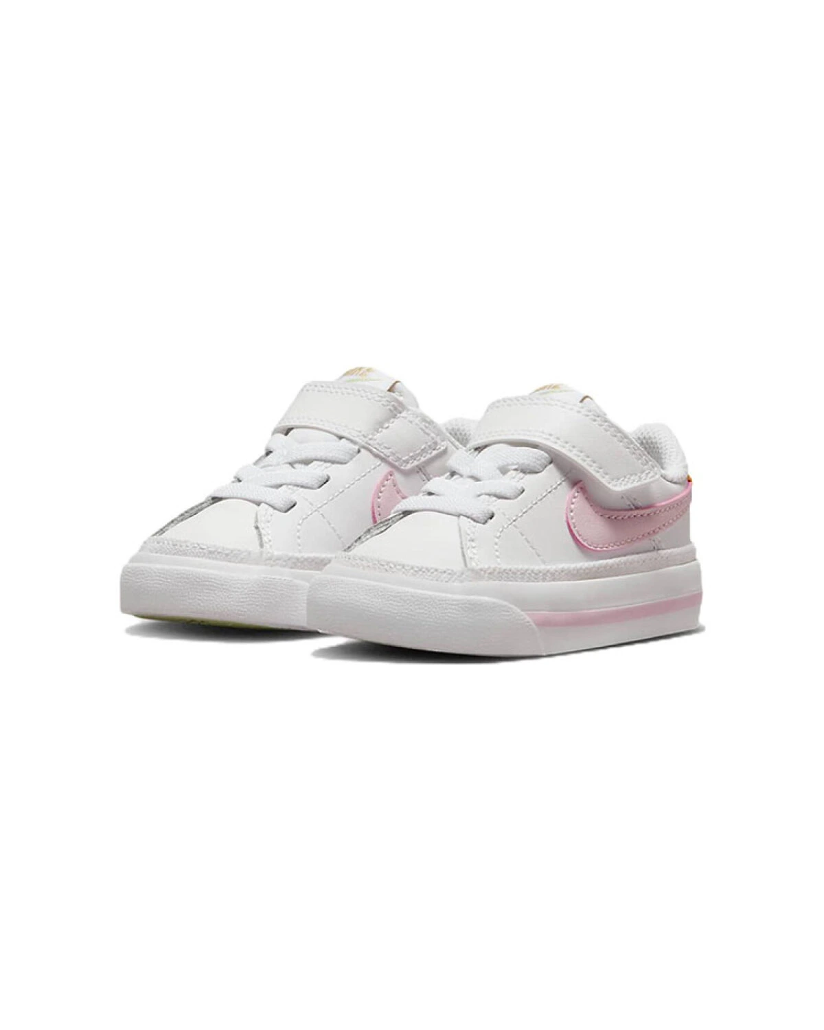 Nike Court Legacy детские кеды повседневные комфортные бело-розовые картинка