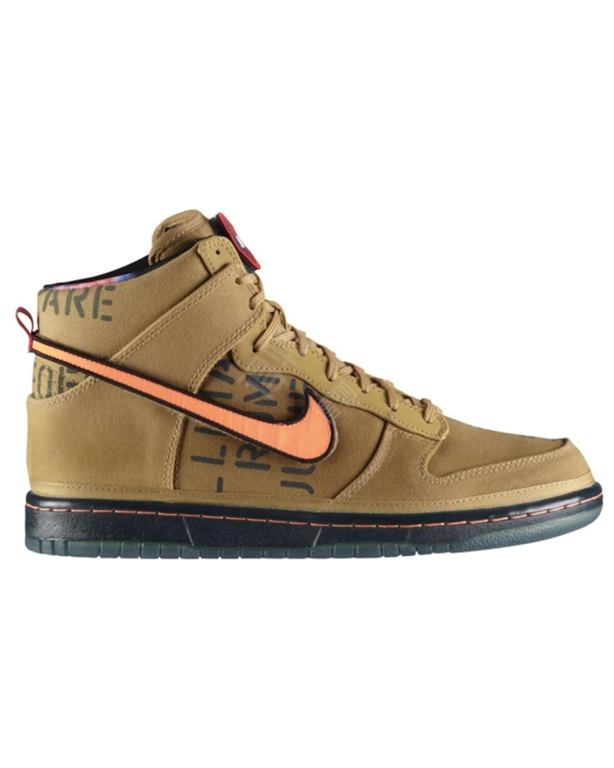 Nike Dunk High Galaxy Gold мужские кроссовки высокие коричневые картинка