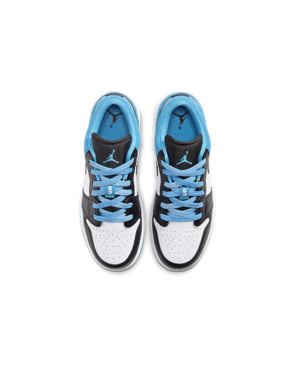 Jordan Air Jordan 1 детские кроссовки бело-черно-синие картинка