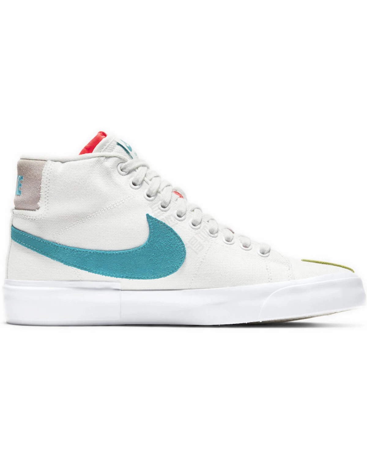 Nike Blazer SB Zoom Edge Oracle Aqua унисекс кроссовки текстильные бело-голубые картинка