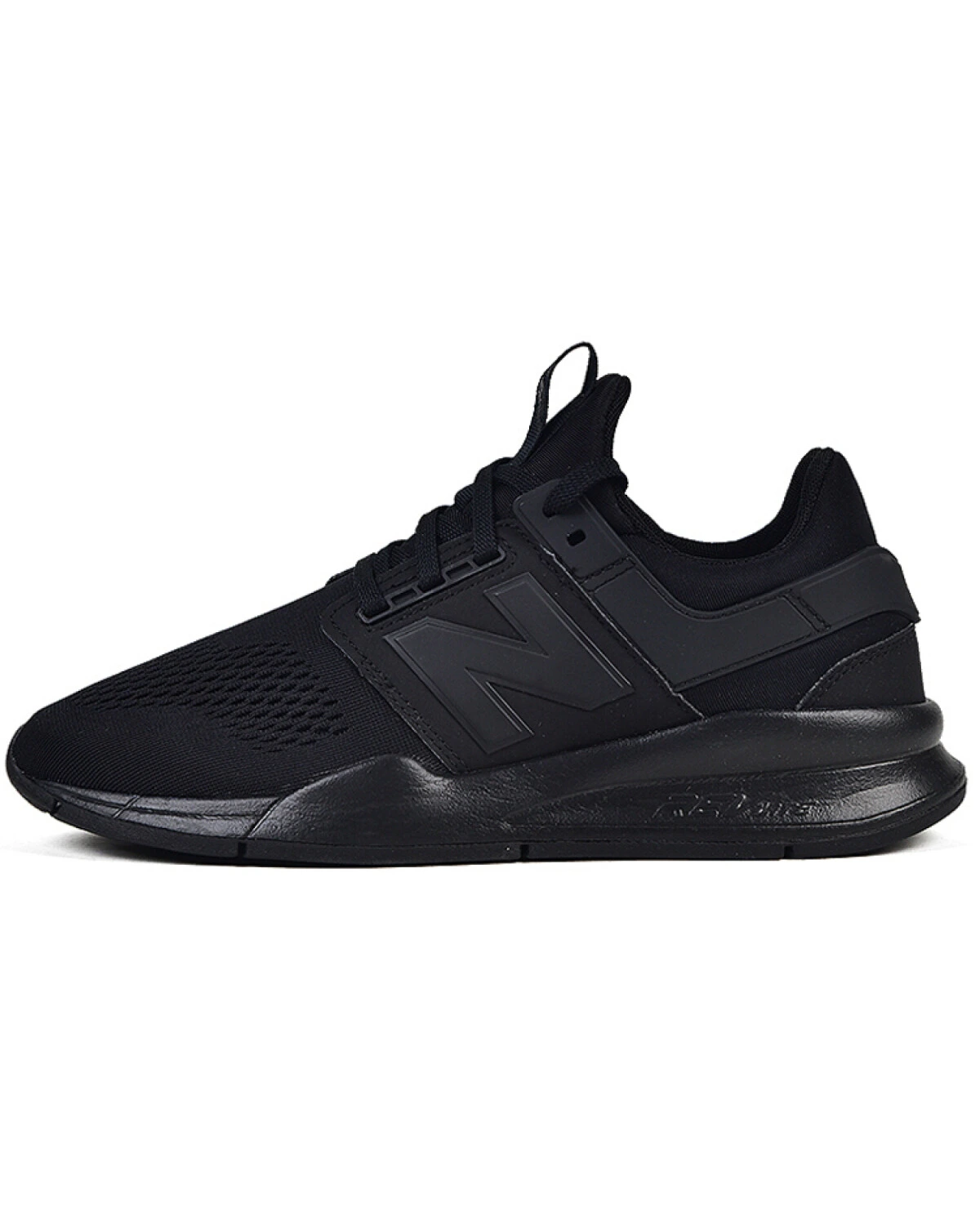 New Balance 247 unisex кроссовки черные сетчатые повседневные картинка