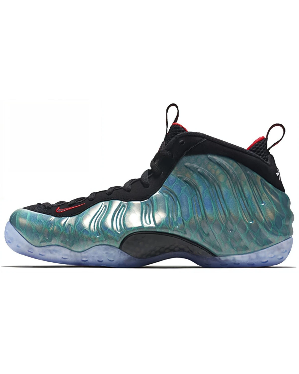Nike Foamposite One Gone Fishing мужские спортивные кроссовки средние черно-зеленые картинка