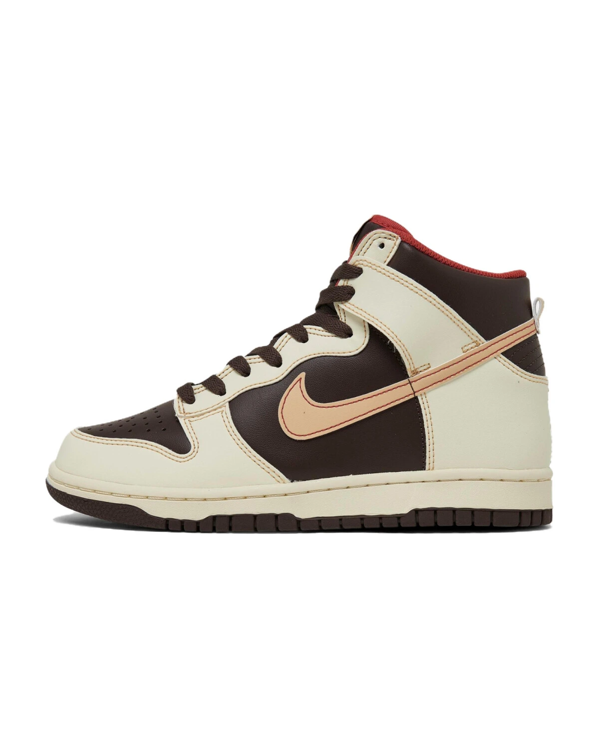 Nike Dunk детские повседневные кеды высокие бежевые картинка